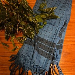 Black and Blue Square Scarf